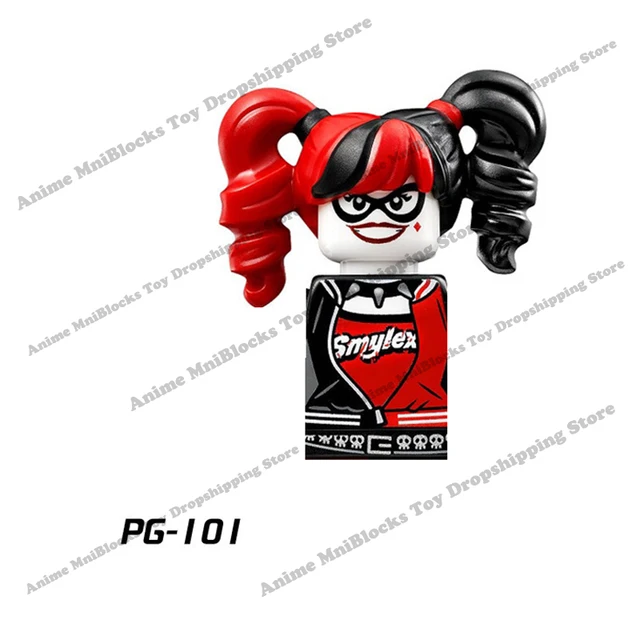 Movie Batman The Joker Harley Quinn Wonder Woman mini action toy figures building blocks Assemble bricks kid gifts WM6080 WM6100 PG101