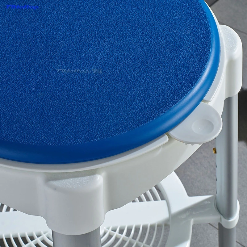 Tlhottop Bath Stool With Padded Rotating Seat Round Bath Stool With Adjustable  Showering for Elderly Seniors or Injured YJ-2053 4