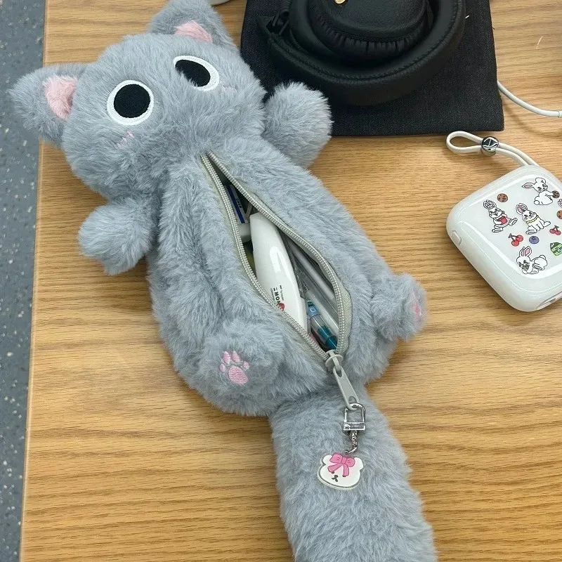 Pencil Case Cute Plush Rabbit Student Stationery School Supplies Kawaii Doll Back To School Storage Bag Pen Bag Stationery pencil cases,stationery box,pen storage bag,pencil holder
