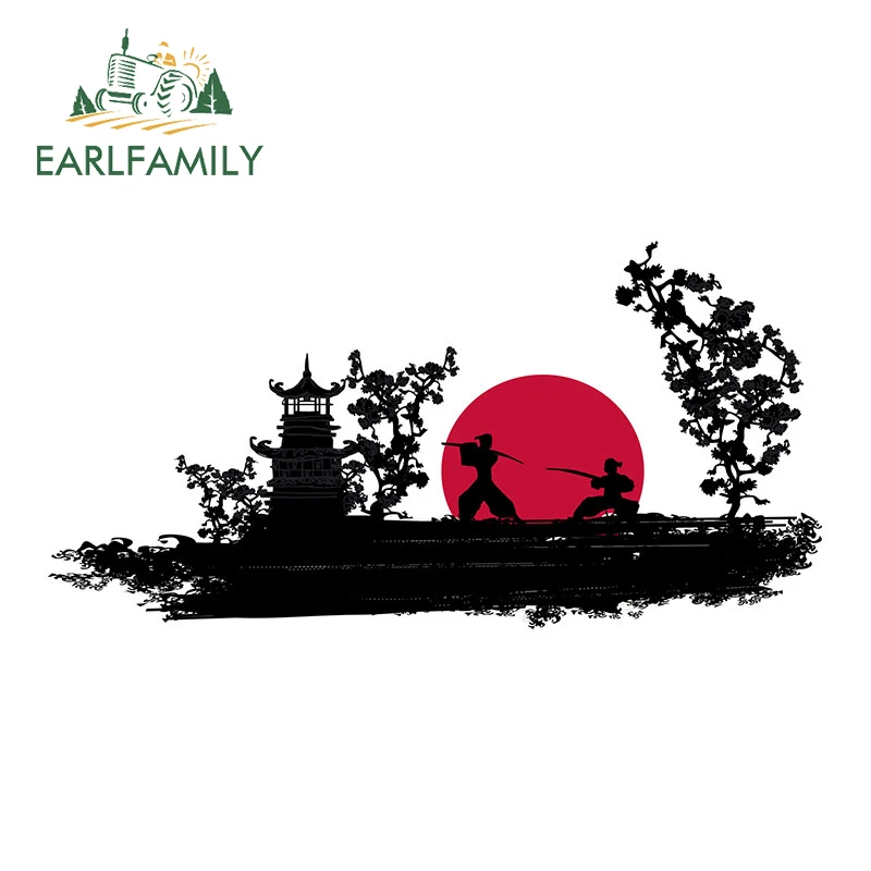 Earlfamily 13cm For Japanese Landscape Silhouette Comic Decal Personality  Creative Stickers Suitable For Gtr Sx Van - Car Stickers - AliExpress