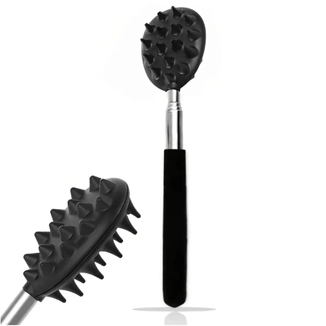 Portable Retractable Cactus Back Scratcher, 1/4" & 1/2" Extendable Spikes, Comfort Itch Relief Tool