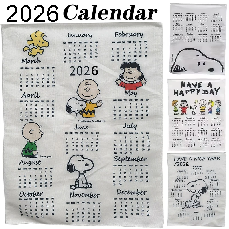 2026 カレンダースヌーピータペストリー装飾布寝室かわいい 2026 カレンダースヌーピータペストリー装飾布寝室かわいい