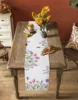 Spring Tulip Plant Flower Linen Table Runners Holiday Party Table Decor Farmhouse Dining Table Runners Wedding Decorations 4