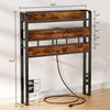Twin Size Head Board Only 2 Outlets 2 USB Ports Bed Headboards with Charging Station Two Tier Storage Headboards Shelf for Dorm 4