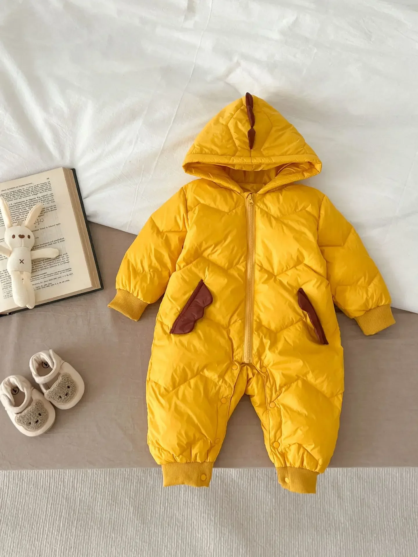 winter Newborn Infant Baby Boys and Girls Romper Down Jackets Romper White Duck down Onepiece Kids Fashion Baby clothing