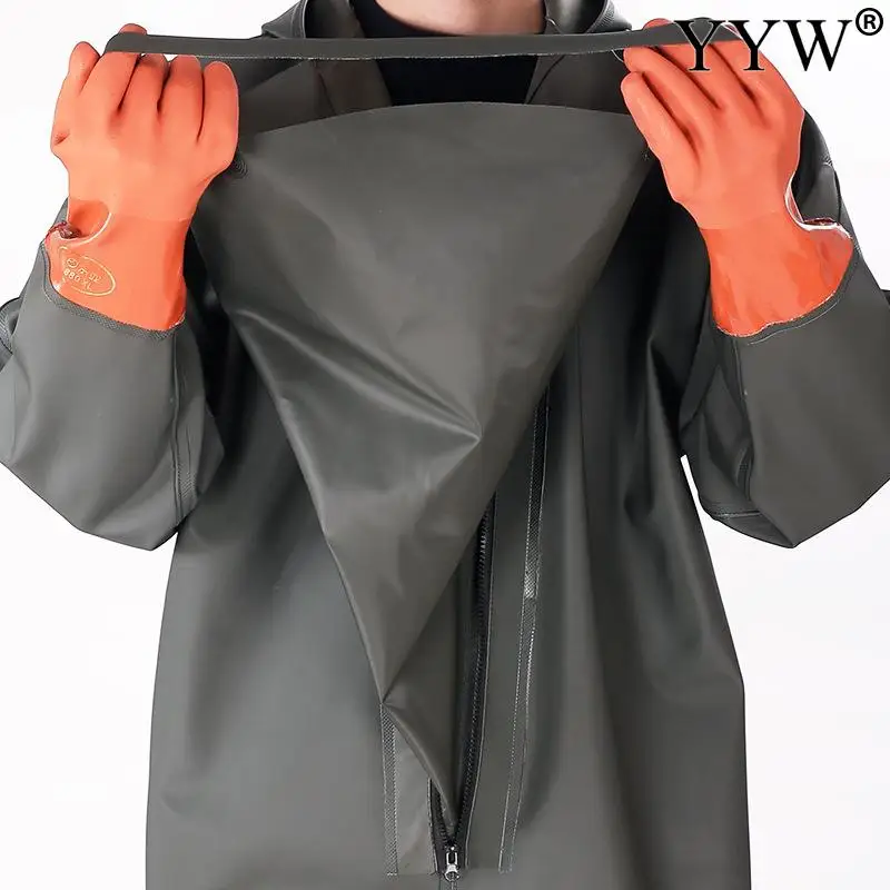 Hooded Waders Pants With Boots Gloves Set Adult Waterproof Long Sleeve Overalls Fishing Jerseys Hunting Wading Trousers Suit