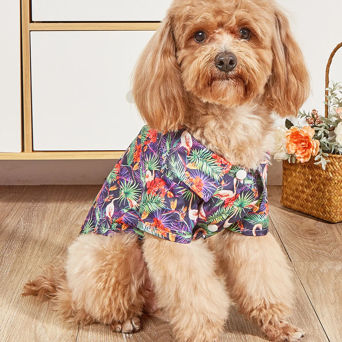 New Pet Clothes Dog Shirt Summer Thin Cat Teddy Clothes Hawaii Beach Clothes