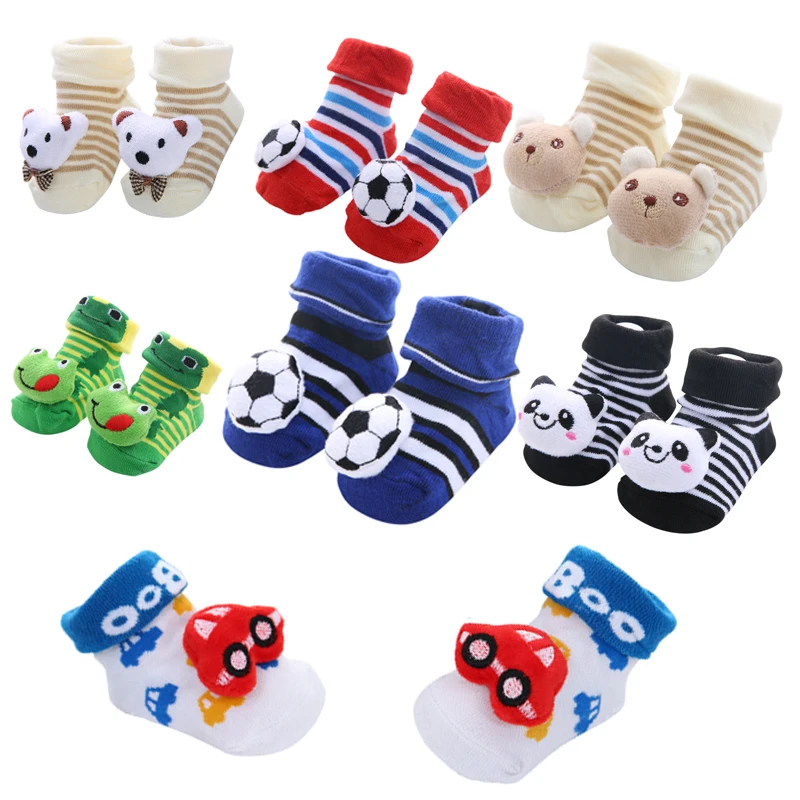 Chaussettes pour bébés filles et garçons, accessoires pour nouveau-nés, animaux de dessin animé, vêtements cadeaux pour enfants, articles pour nourrissons en bas âge, vêtements jouets antidérapants