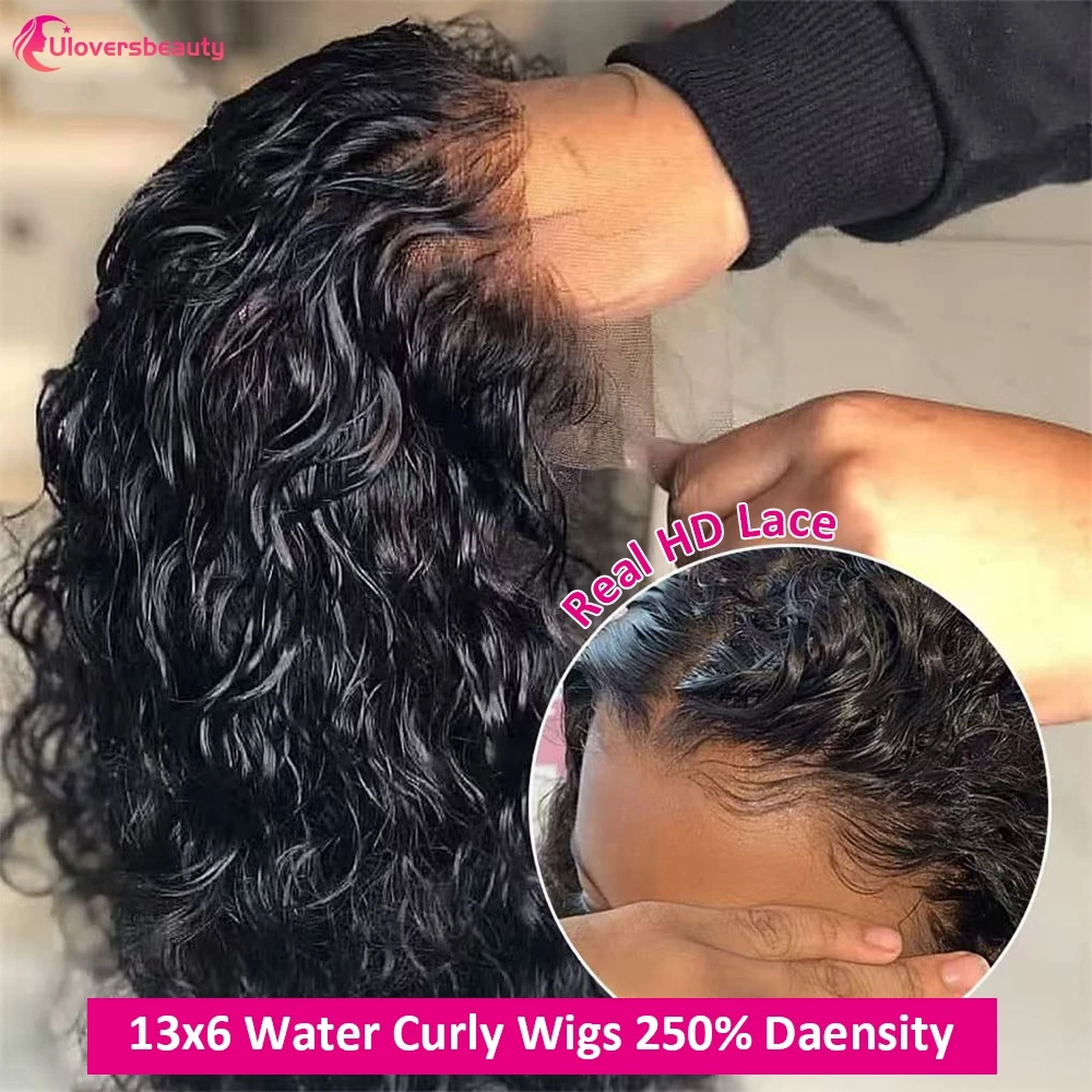 36 34 40 Bouclée Perruques Cheveux Humains Water Curly Human Hair Wigs 13X6 Curly Human Hair Wig Perruque Bouclée Cheveux Humain 250% Densité Perruque Bouclée Haut Qualité Demi 12A Perruques Bouclées Livraison 3 Jours