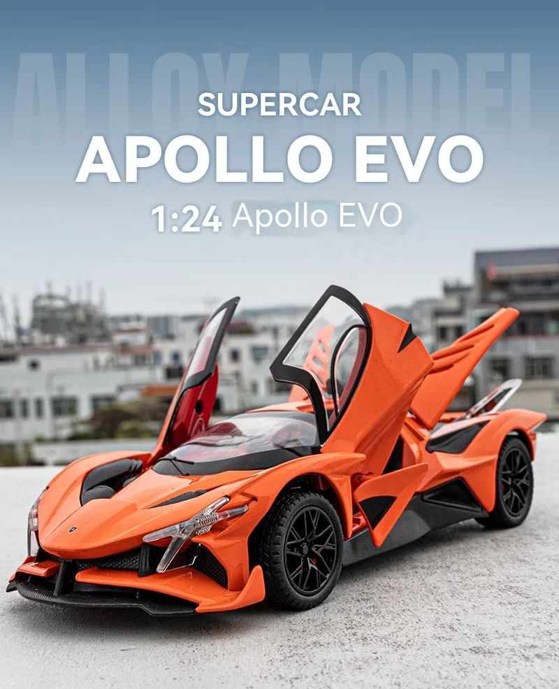 1:24 Apollo Project EVO Supercar Metal Alloy Diecast Toy Car Model