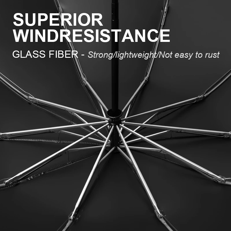 Super Large Folding UV Umbrella Rain Women Windproof Sunny And Rainy Paraguas Male Double Whole Family Umbrellas Reverse