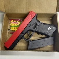 2025 New Soft Bullet Airsoft Pistol Manual G17 Glock Toy Gun Lower Magazine Laser Outdoor Sports CS Game Weapon Children Gift 1