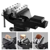 Mini Bench Vise Muliti-Funcational 3.5&quot Aluminum Miniature Small Jewelers Hobby Clamp On Table Flat Pliers Tool Vice 6