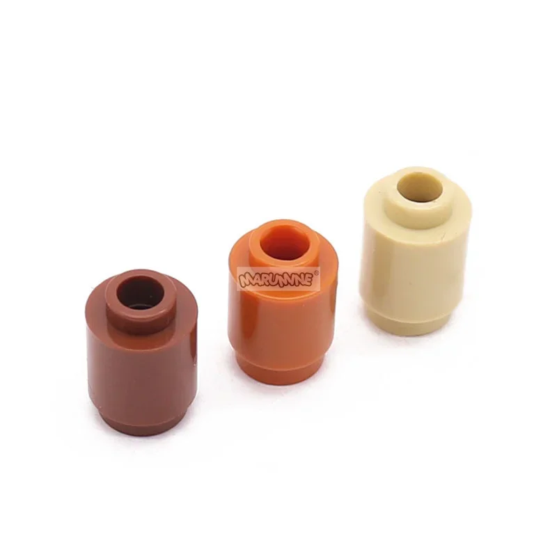 Marumine 1x1 Round Cylinder Bricks 100PCS Technology Changeover Catch Parts 3062 30068 Assemble Particles Building Blocks Toys 4