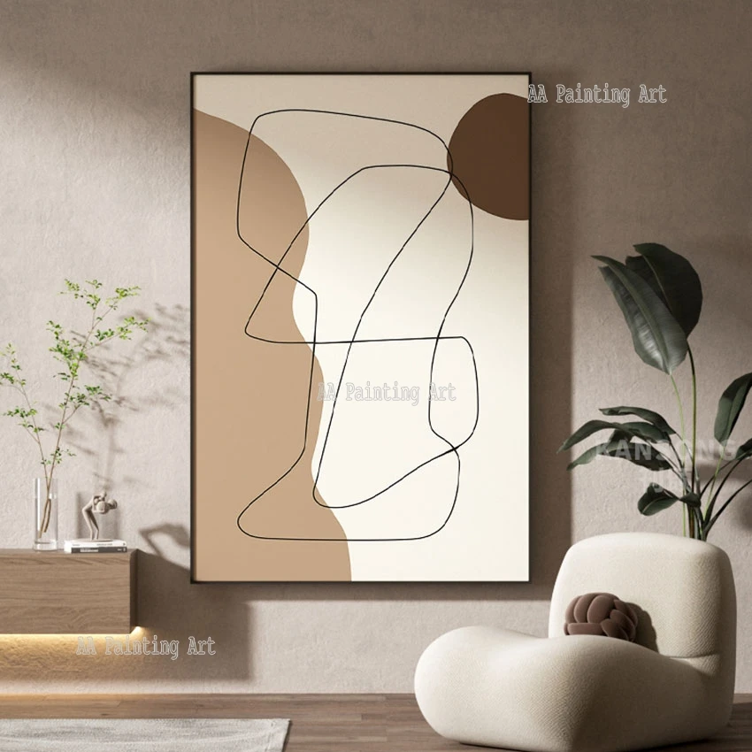 

Abstract Lines New Paintings Design Modern Oil Paintings Canvas Art Home Wall Decoration Pieces Artwork For Hotel Room Hanging