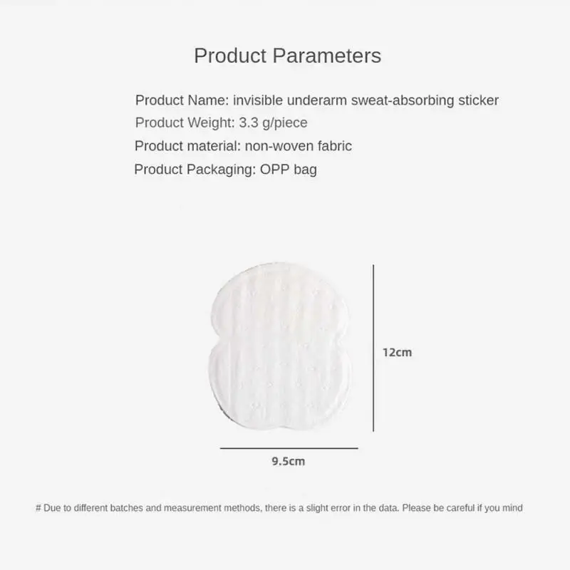Underarm Sweat Pads 10-/set Underarm Pads Dress Clothing Perspiration Deodorant Pads Armpit Care Sweat Absorbent Deodorant for Women Men