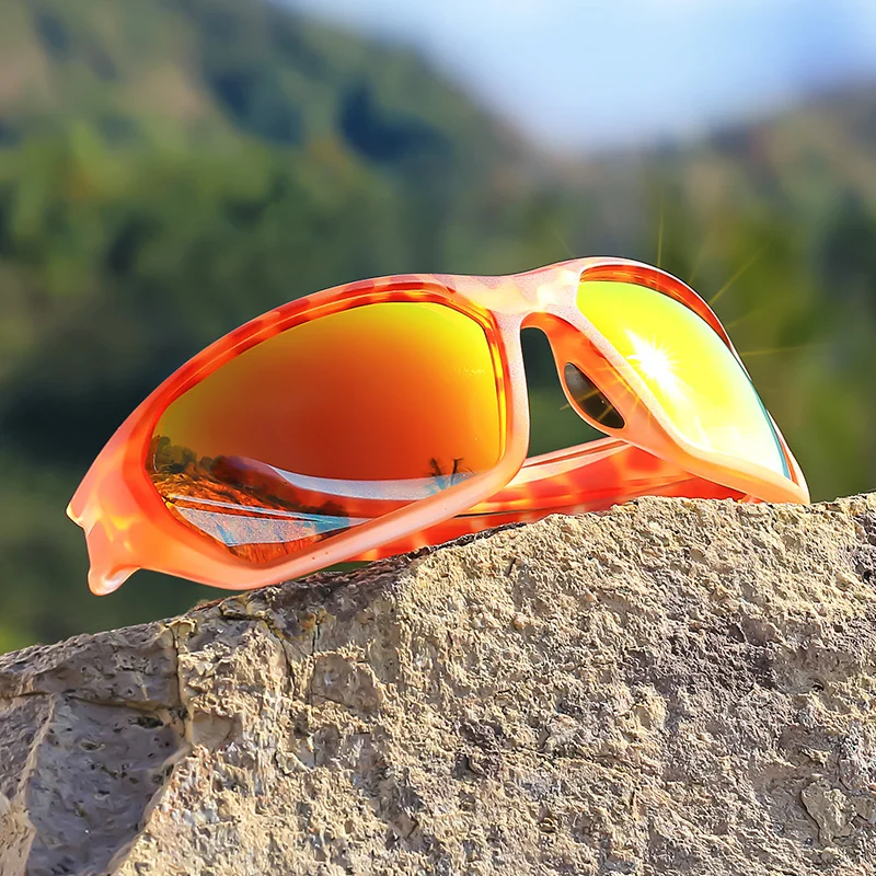 Polarized Sports Sunglasses with Colorful Coating and Silicone Nose Pads