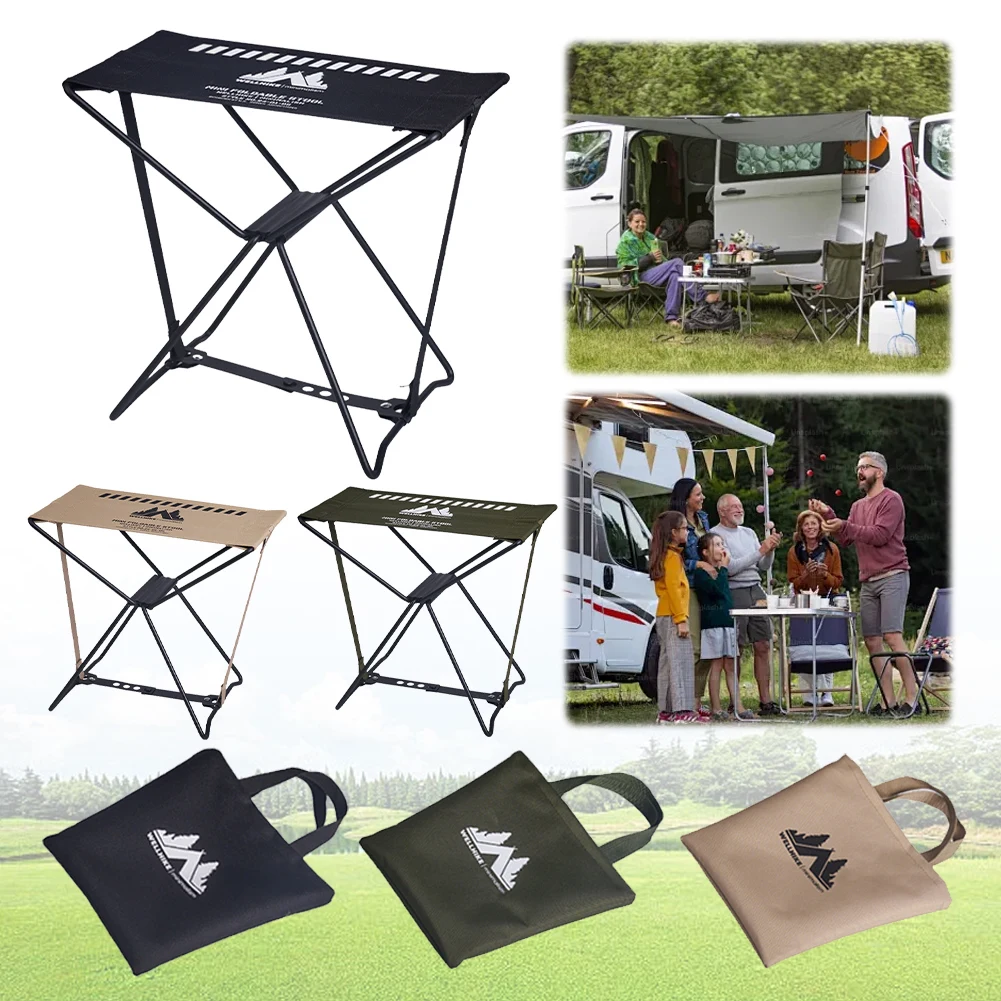Outdoor Camping Stool Waterproof Collapsible Travel Stool High Load-Bearing Portable Samll Chair for Hiking Backpacking