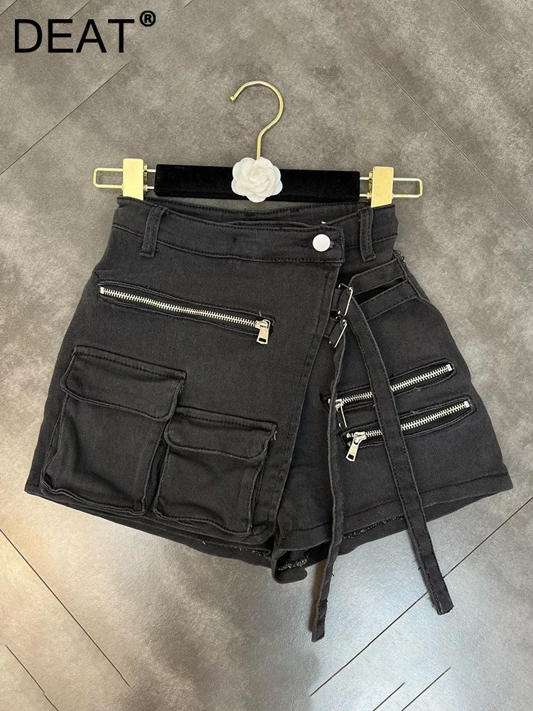 

Fashion Trend Cargo Pocket Design Denim Skirt Women's Loose Leisure High Waist Mini Skirts Female 2023 Spring 11P03062