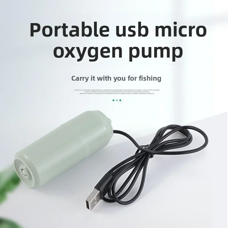 Portable Air Pump for Aquarium Fish Tank, Oxygen Pump with Air Stone for Aquatic Pets Home Garden Fishing Supplies