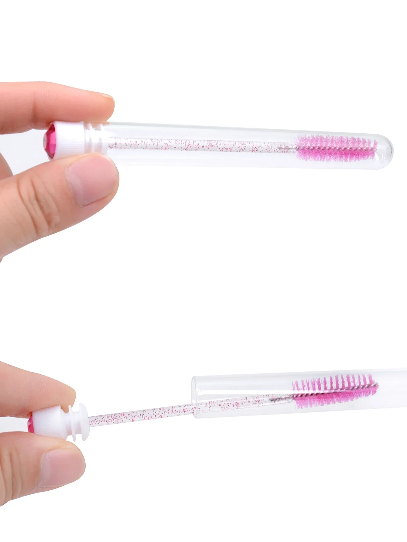 Reusable Eyelash Brush Tubes with Mascara Wands