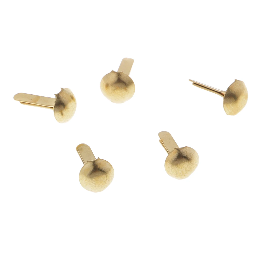 200 Pieces 4.5mm Round Head Split Pins Metal Brads Paper Fastener Decorative Brad for Scrapbooking DIY Craft Decoration