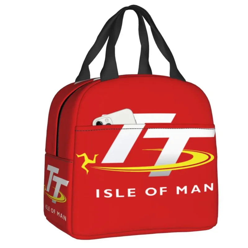 

Isle Of Man TT Races Bag for School Waterproof Food Insulated Cooler Thermal Lunch Box Women Children Tote Bags