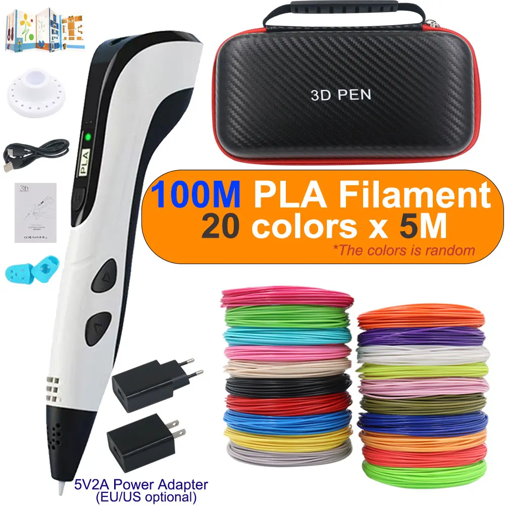Innovative 3D Printing Pen Kit for Kids with Filament, Power Adapter, and Travel Case, Perfect Birthday or Christmas Gift
