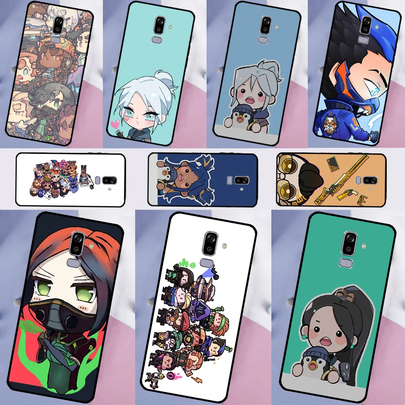 Cute Cartoon Valorant Chibi Per Il Caso Di Samsung Galaxy A3 A5 2017 J1 J3 J7 J5 2016 A6 A8 A7 A9 J8 J4 J6 Più 2018 Fundas