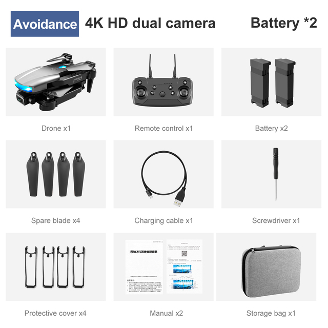 S85 Drone WIFI 4k HD Camera Optical Flow Location Infrared Obstacle Avoidance Rc Helicopter Quadcopter Drone FPV Toy Gift