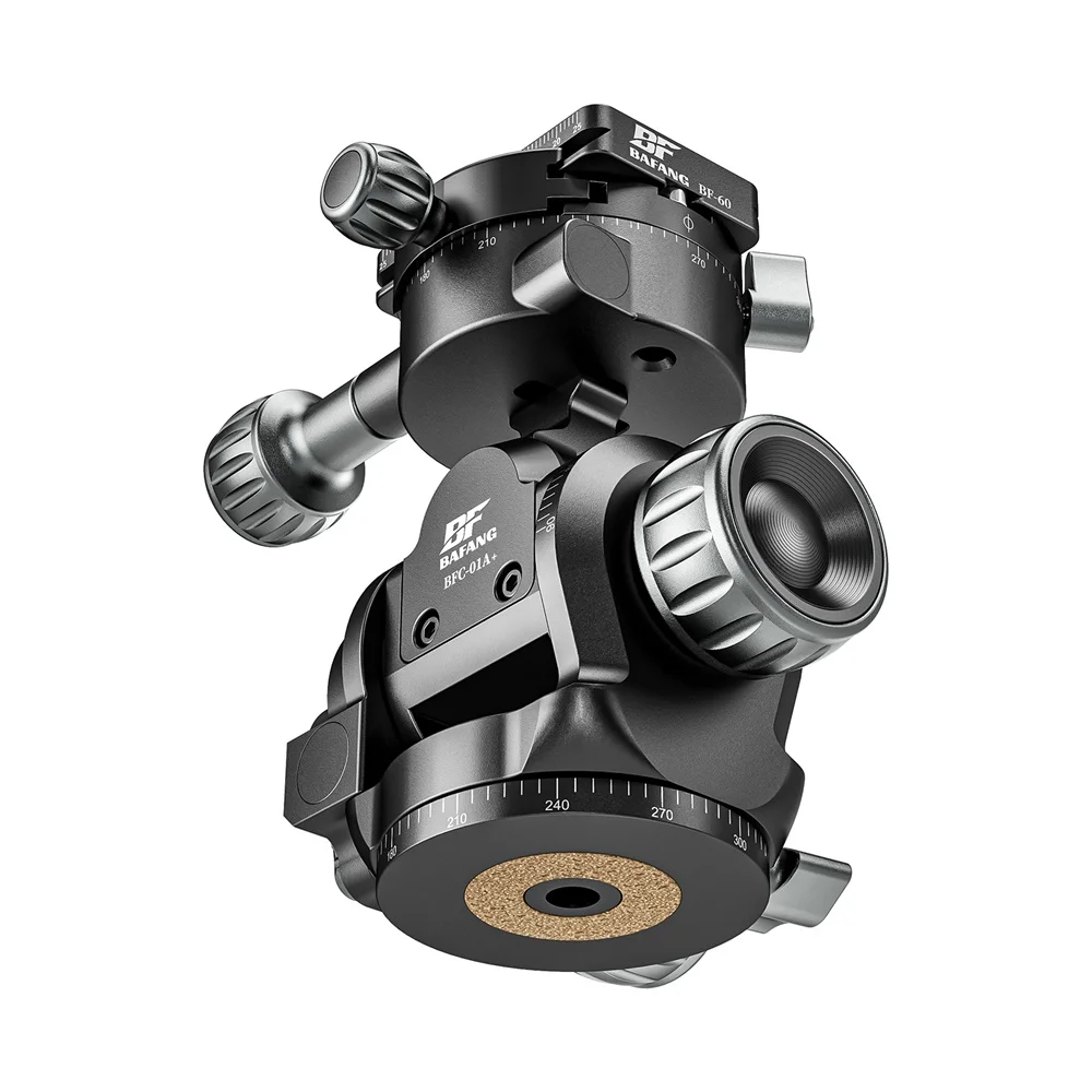 BAFANG New Design Upgraded Tripod Ball Head Panoramic CNC Metal Camera Tripod Geared Head for Monopod DSLR Camcorder