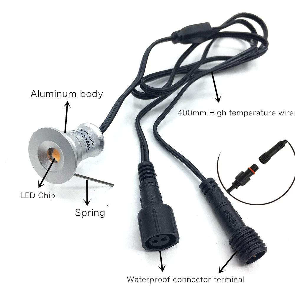 IP67 Waterproof Underground Lamp 12V LED Recessed Landscape Spotlight Outdoor Garden Buried Light Pathway Step Light with Driver
