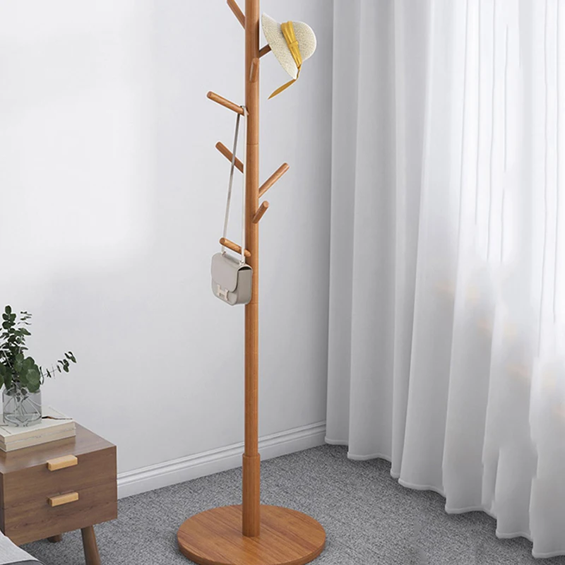 Wood Cactus Coat Rack Hat Stand Free Standing Balcony Foot Clothes Hooks Bedroom Storage Hallway Appendiabiti Room Furniture