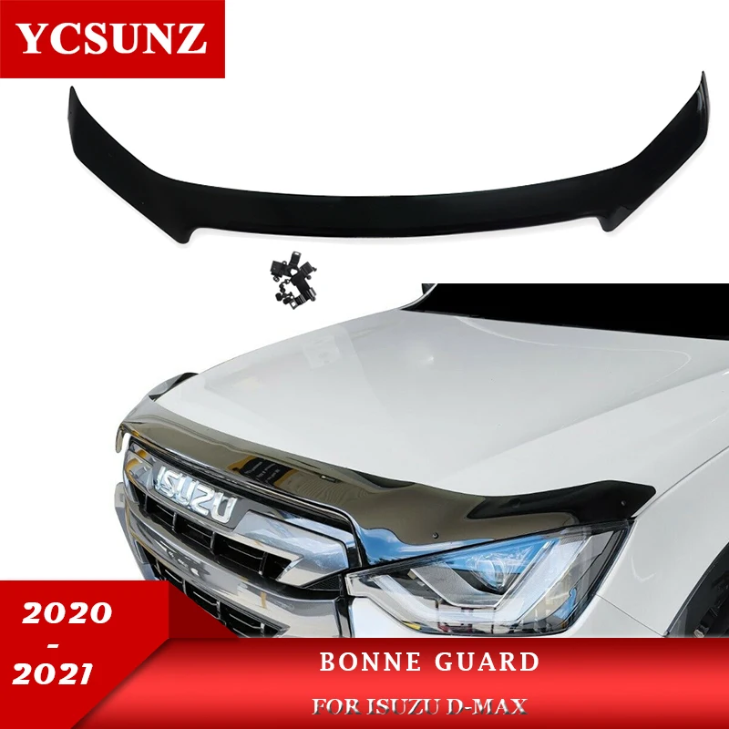 

Bonnet Guard For Isuzu Dmax D-max 2020 2021 2022 Hood Deflector Bug Shield Tinted Guard Pick up Truck Car Accessories YCSUNZ
