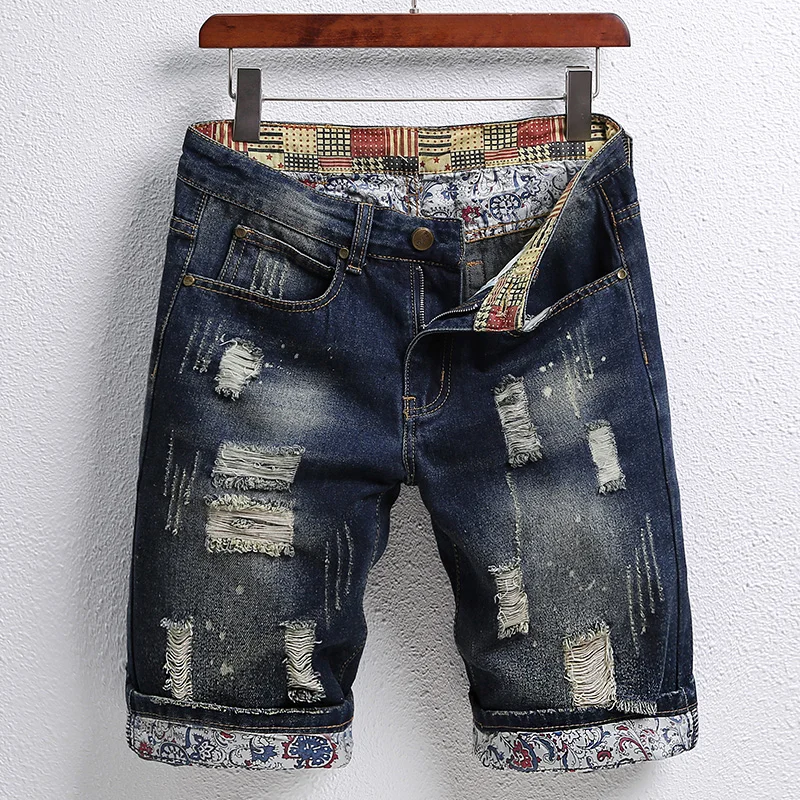 2022 Summer New Streetwear Ripped Denim 