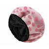 Shower Cap Terry Cloth Lined EVA Exterior Reusable Triple Layer Waterproof Large Bath Hair Cap for All Hair Hotel Travel 1
