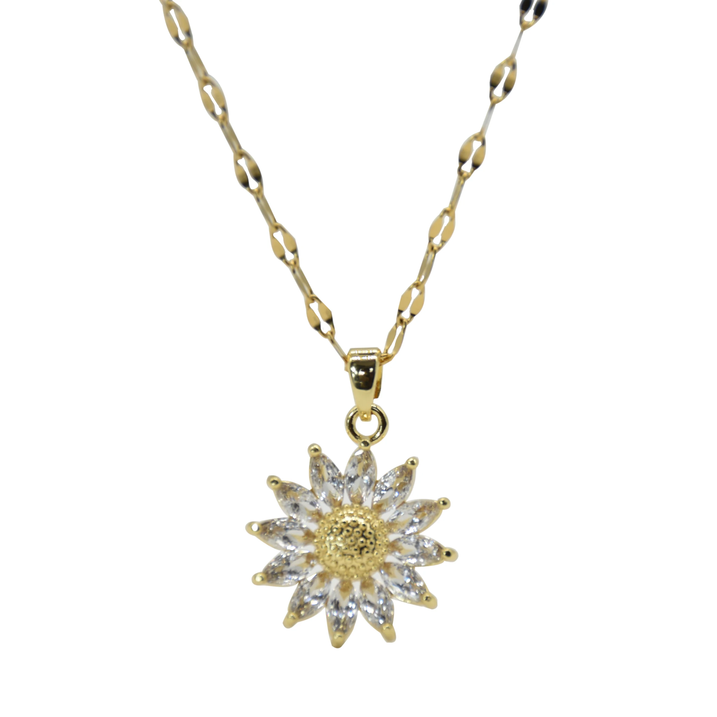 A new Sunflower Necklace for Women with a star shaped pendant, perfect as a fashion accessory.