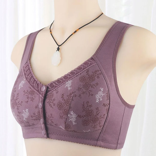 Daisy Bra for Women,Comfortable Breathable Front Snap Bra Casual