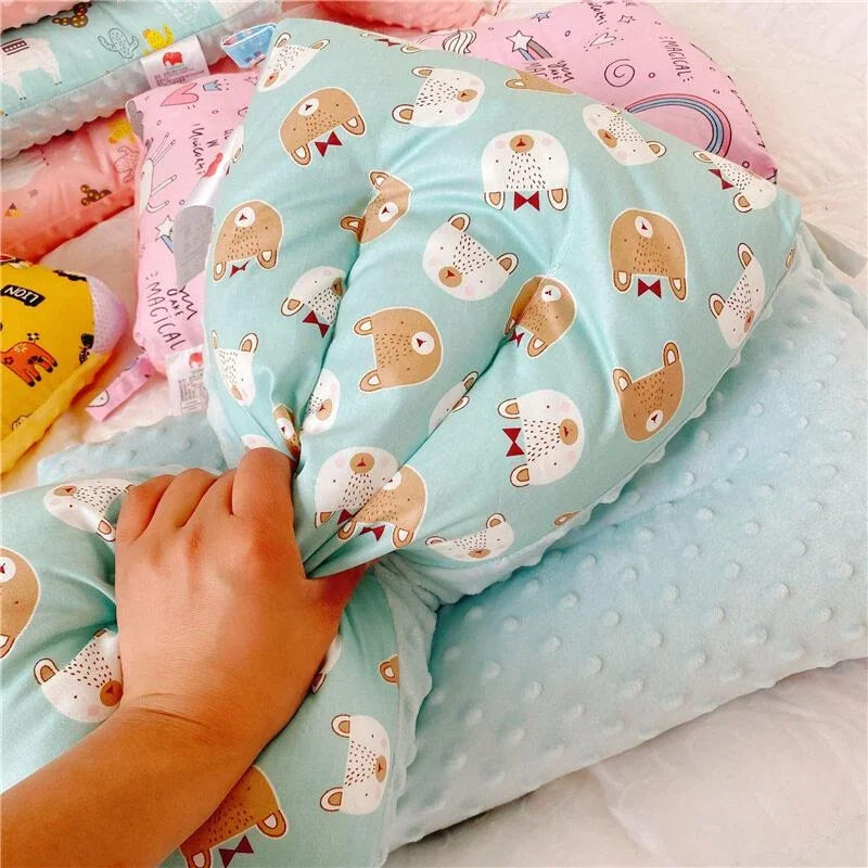 0-10 years old boy cotton bean velvet pillow core, baby comfort pillow, 30*50CM, cute cartoon printing, soft fabric 3