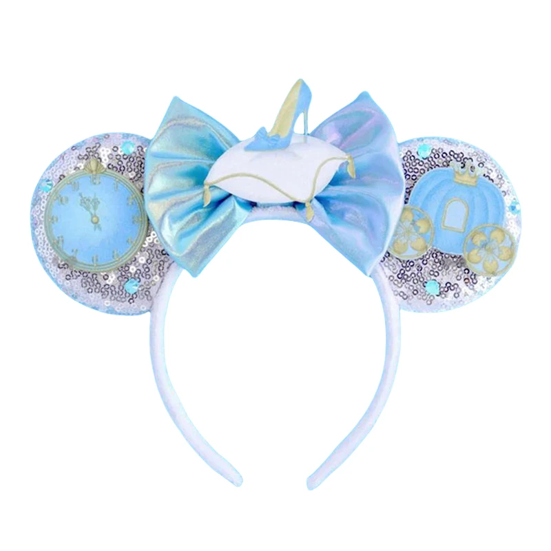 Nieuwe Mickey Mouse Hoofdband Halloween Lange Wollen Oor Pailletten Haarband Vrouwen Verjaardagscadeau Meisjes Kids Party Hair Accessorie