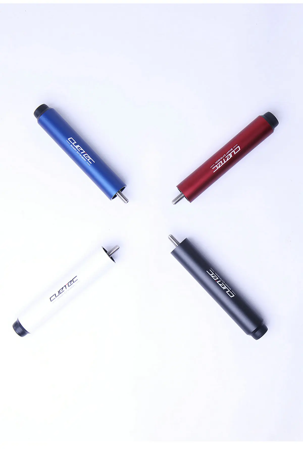 Cuetec 오리지널 스마트 연장 로드, 당구 연장기, 블랙 블루 와인 레드 컬러