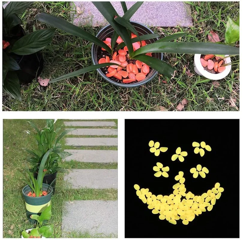 25Pcs Glow In The Dark Tuin Steentjes Glow Stones Rocks Voor Loopbruggen Tuinpad Patio Gazon Tuin yard Decor Lichtgevende Stenen