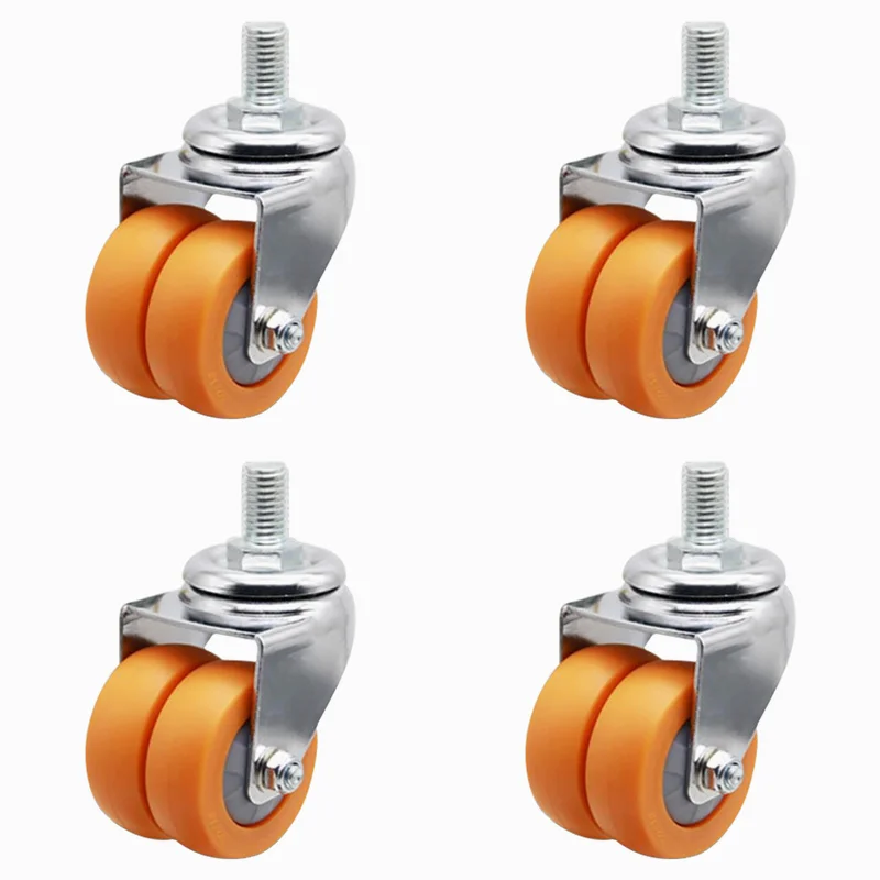 Universal Double Row Nylon Caster Wheels, Silent