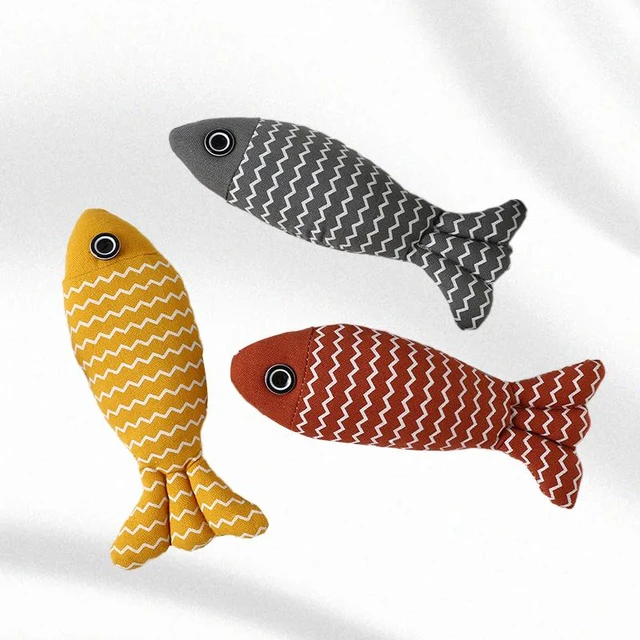 Canvas Pet Toys Self Entertaining Fish Toys Catnip Cat And Dog Toys Durable  Chew And Grind Teeth Plush Supplies - AliExpress