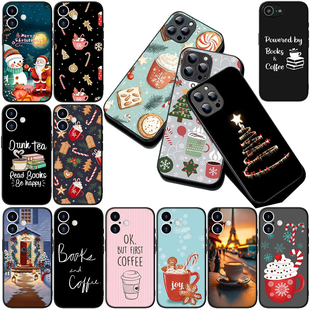 Christmas-Themed 'But First, Coffee' Phone Case Cover