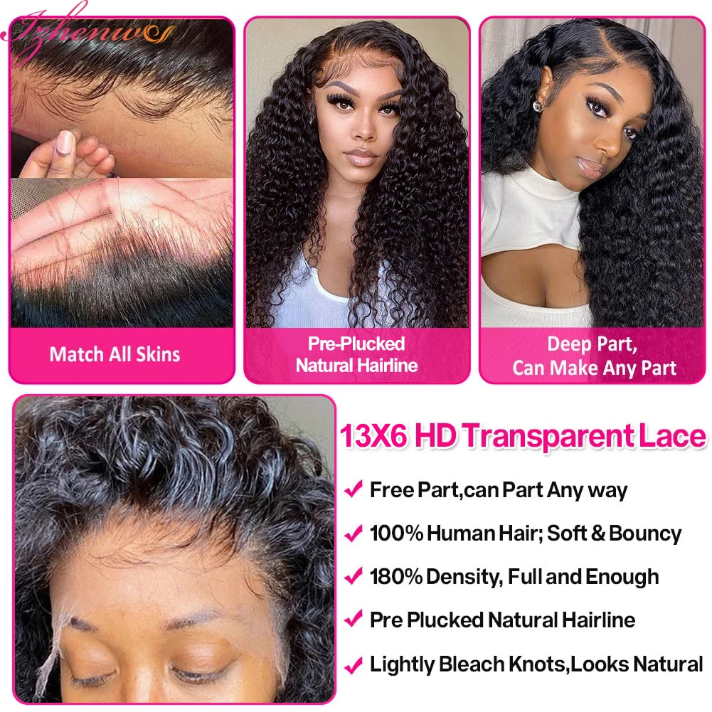 13x6 Curly Edges Human Hair Wig Realistic Hairline 360 Lace Frontal Wig  Glueless Full Lace Wig Pre Plucked 13x6 Lace Front Wigs - AliExpress