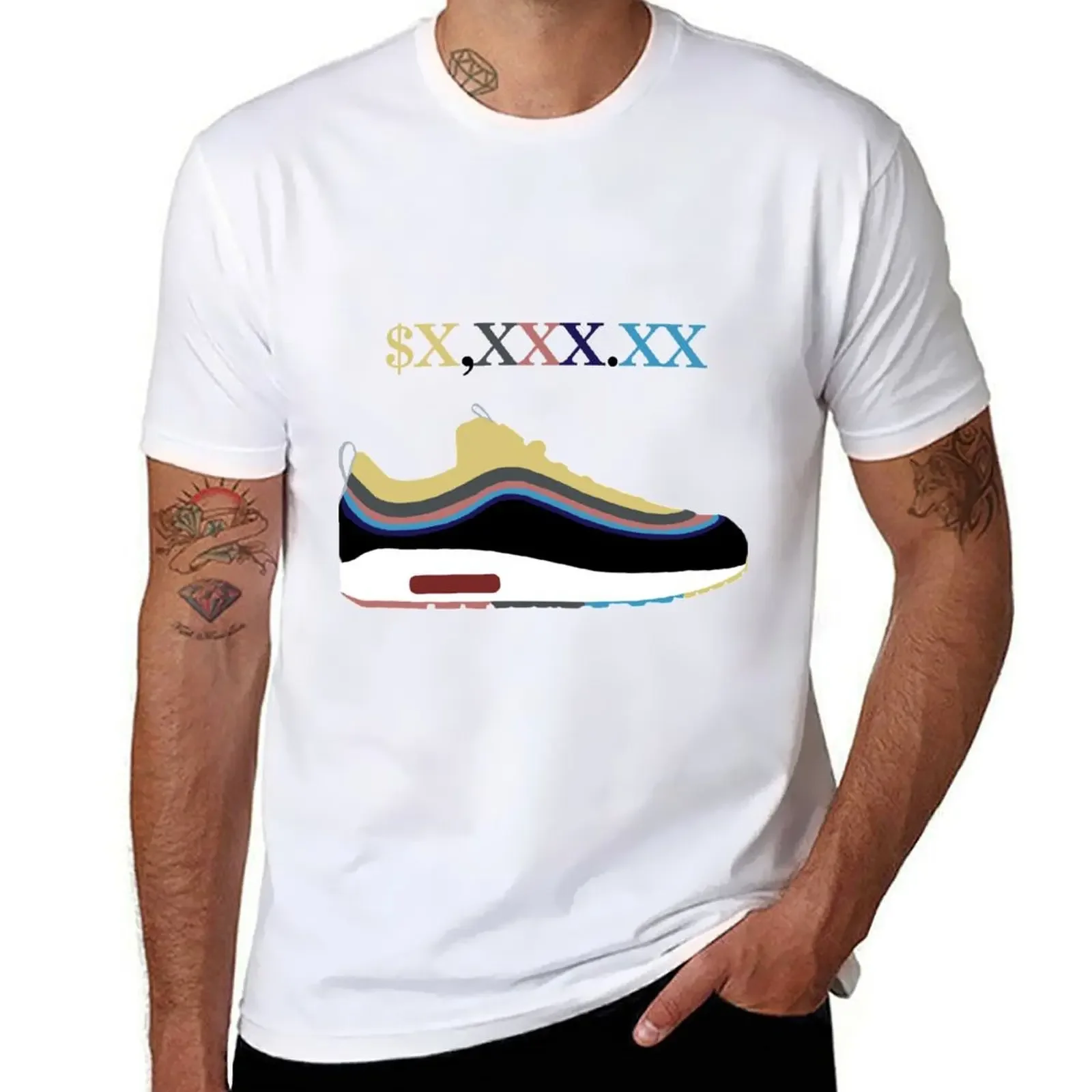 Air Max 1/97 Sw T-Shirt Blanks Top Anime Plain Black T-Shirt Uomo