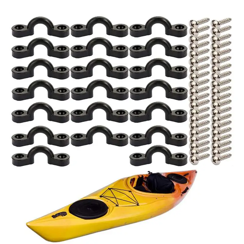 

Kayak Pad Eye Kit C-Shaped Buckle Kayak Eyelets Kayak Hardware Replacement Tie Down Pad Eye Kayak Equipment Installation Canoe
