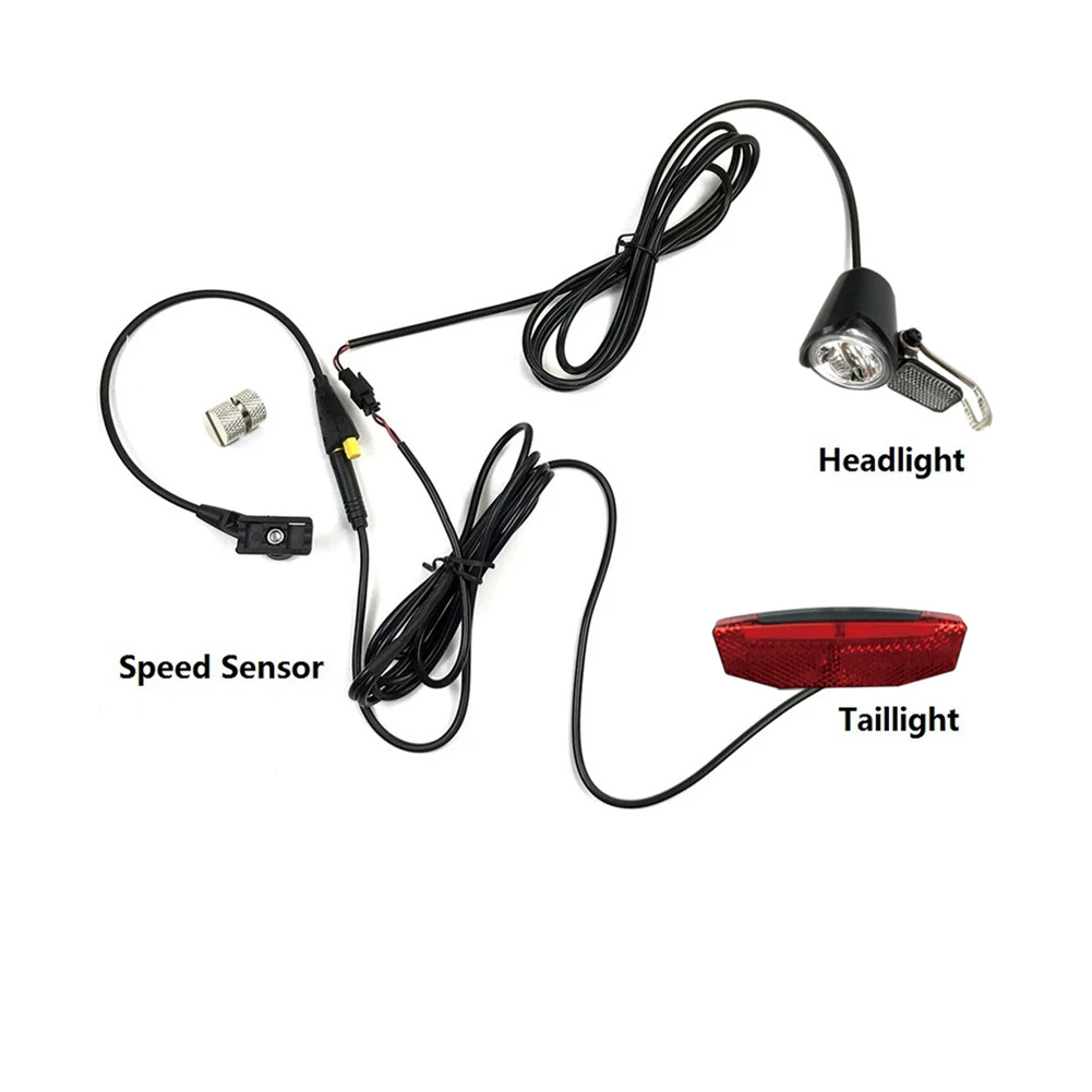 660v Electric Bike Lights Headlight Taillight Speed Transmitter