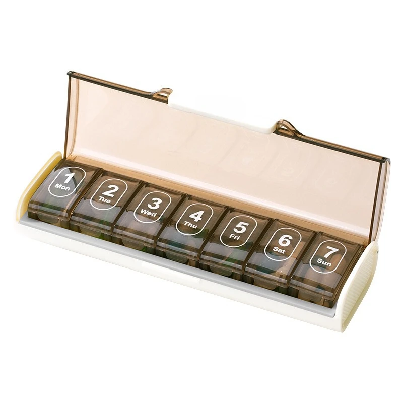Deluxe Jumbo Weekly Pill Organizer with Large Compartments for Vitamins and Supplements